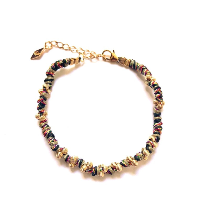 Gold beads bracelet M