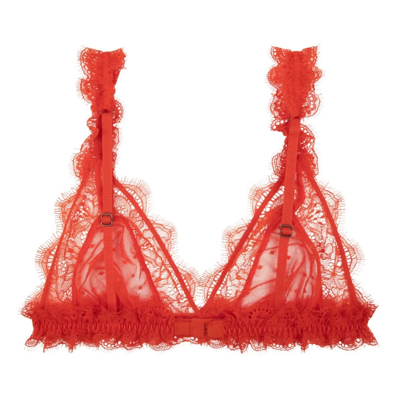 Love lace red bralette