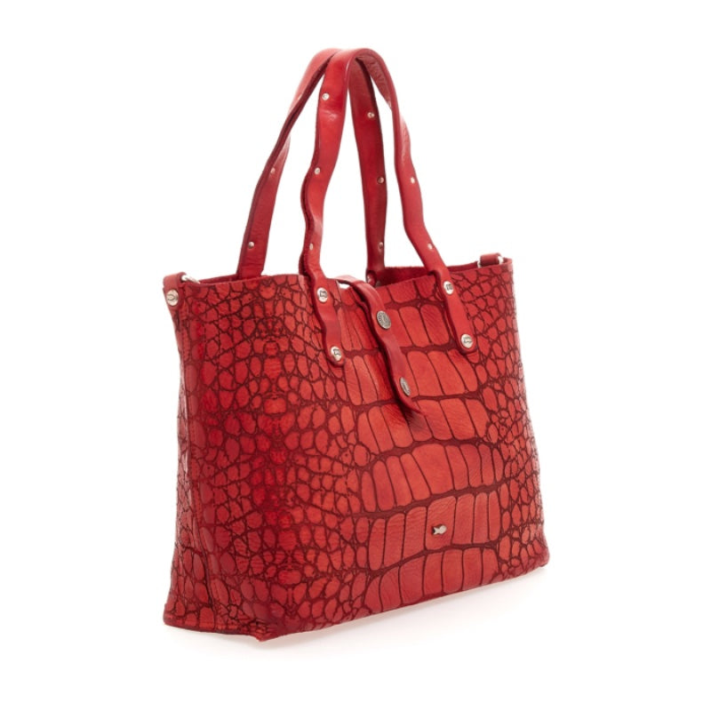 Centaurus cocodrile red shopping bag
