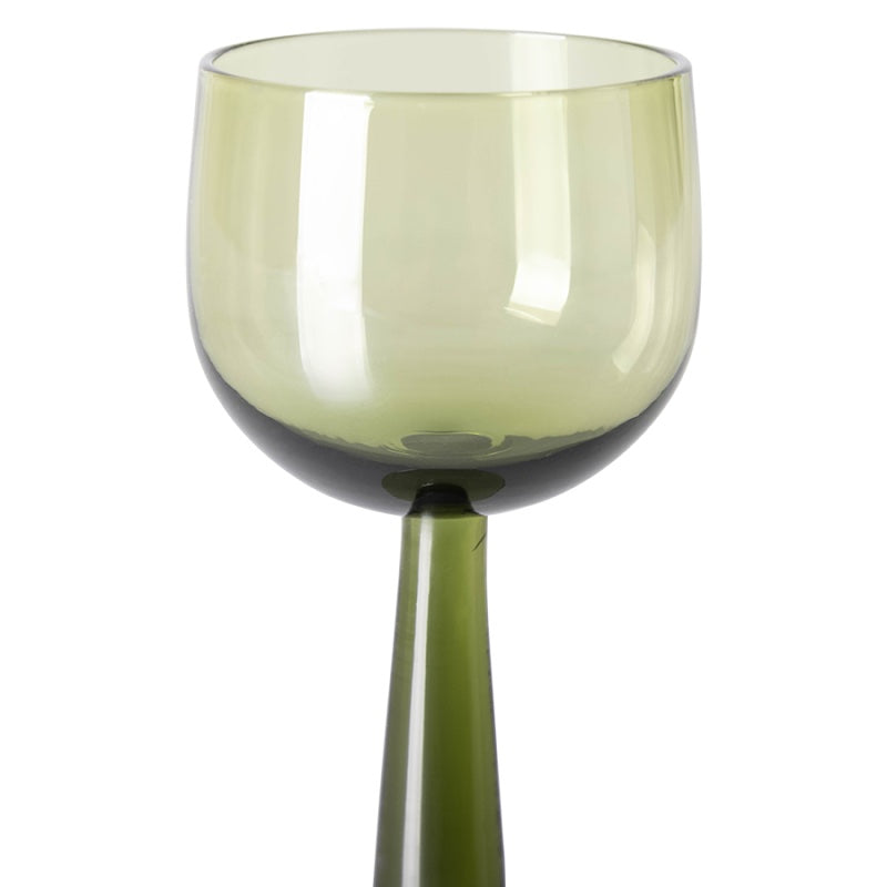 The Emeralds wine glass olive