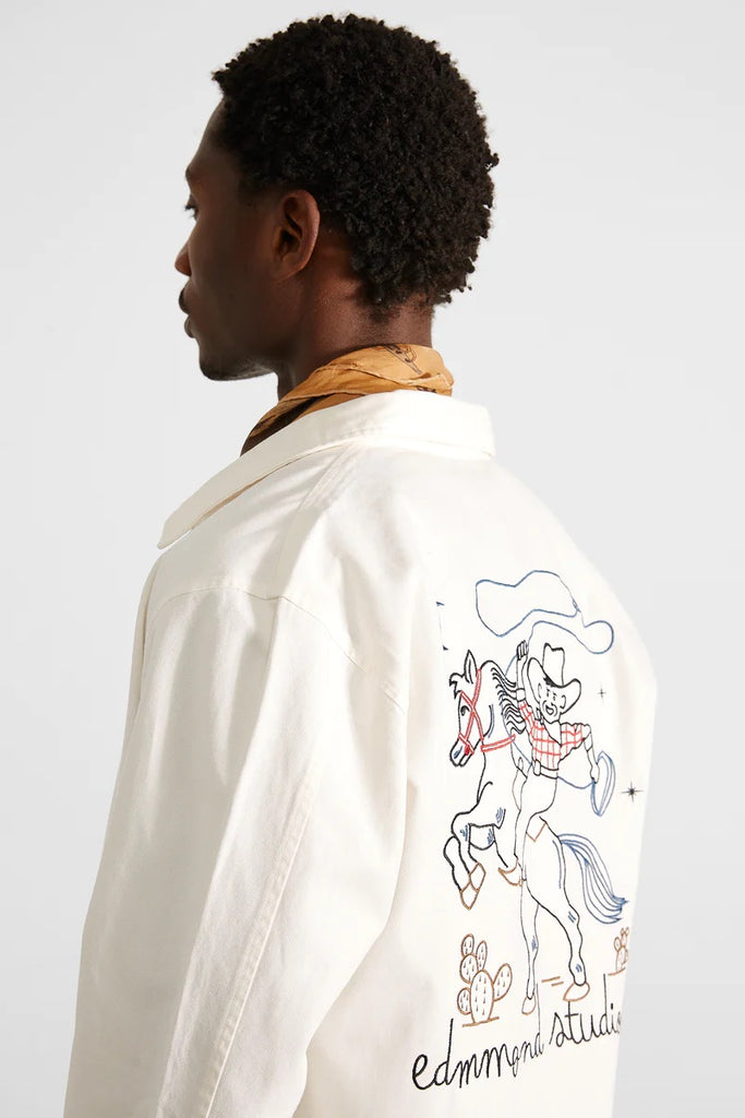 Embroidery jacket off white