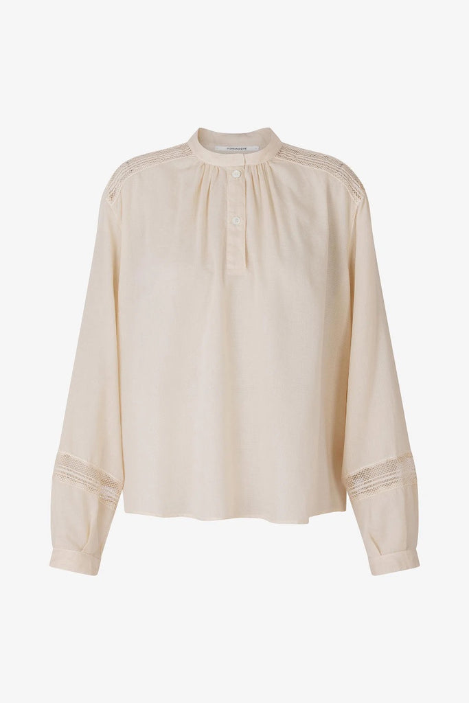 Shirt with embroidery champagne