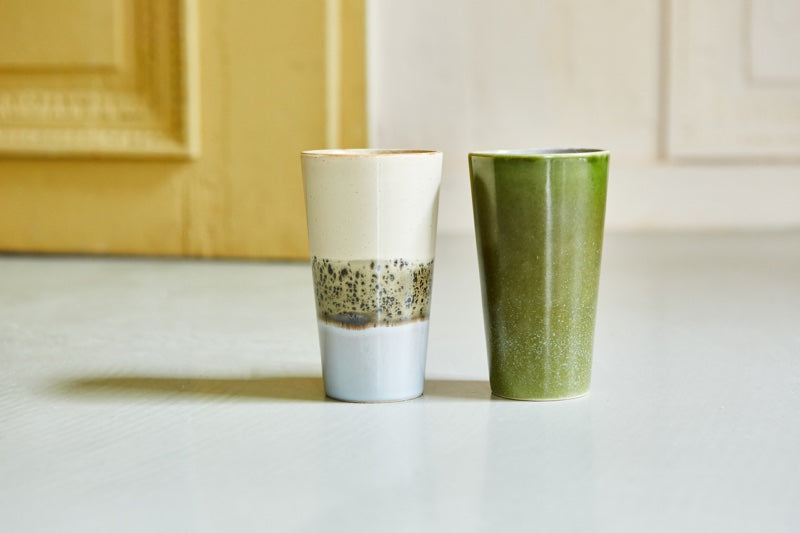 70's ceramic latte mug alpha