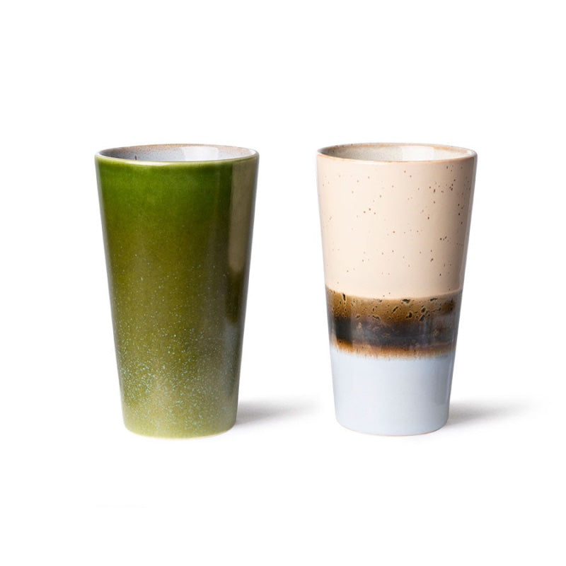 70's ceramic latte mug alpha