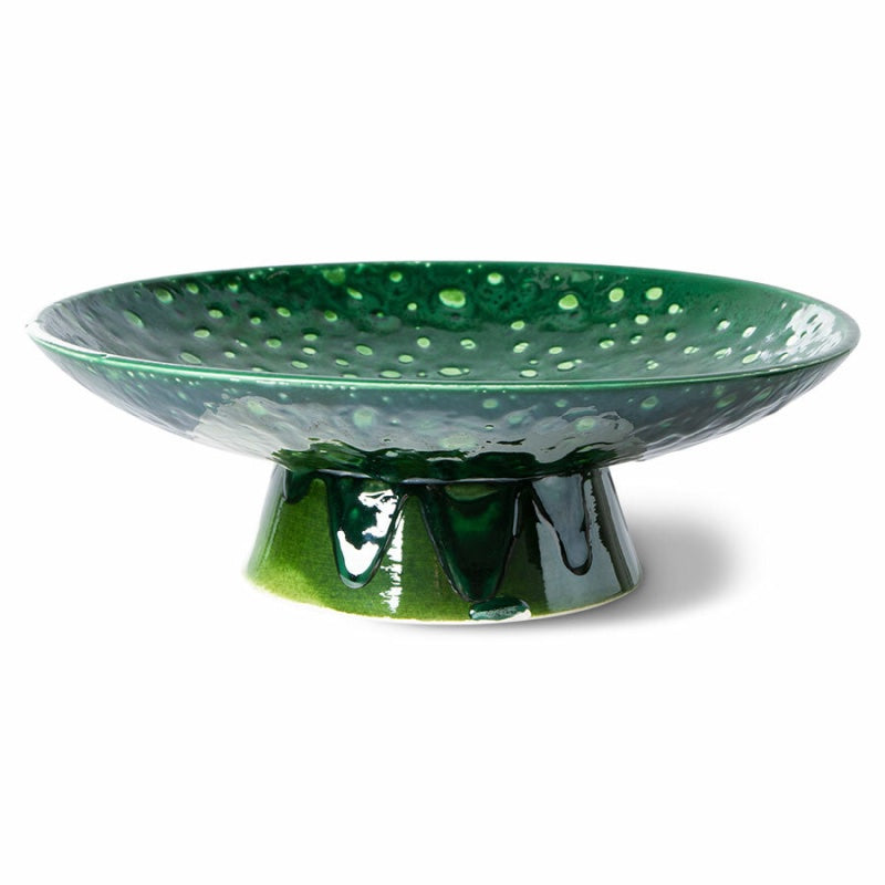 The Emeralds ceramic bowl on base
