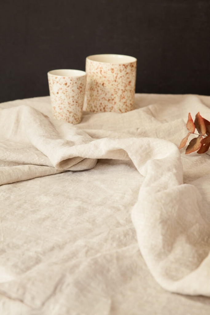 Caprice natural table cloth