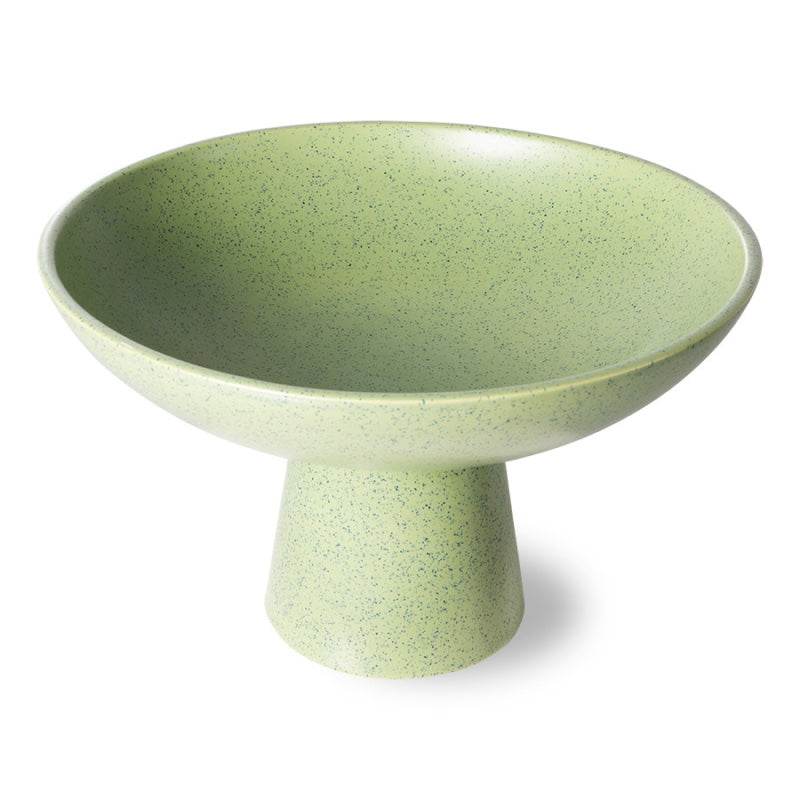 The Emeralds ceramic bowl on base pistacho