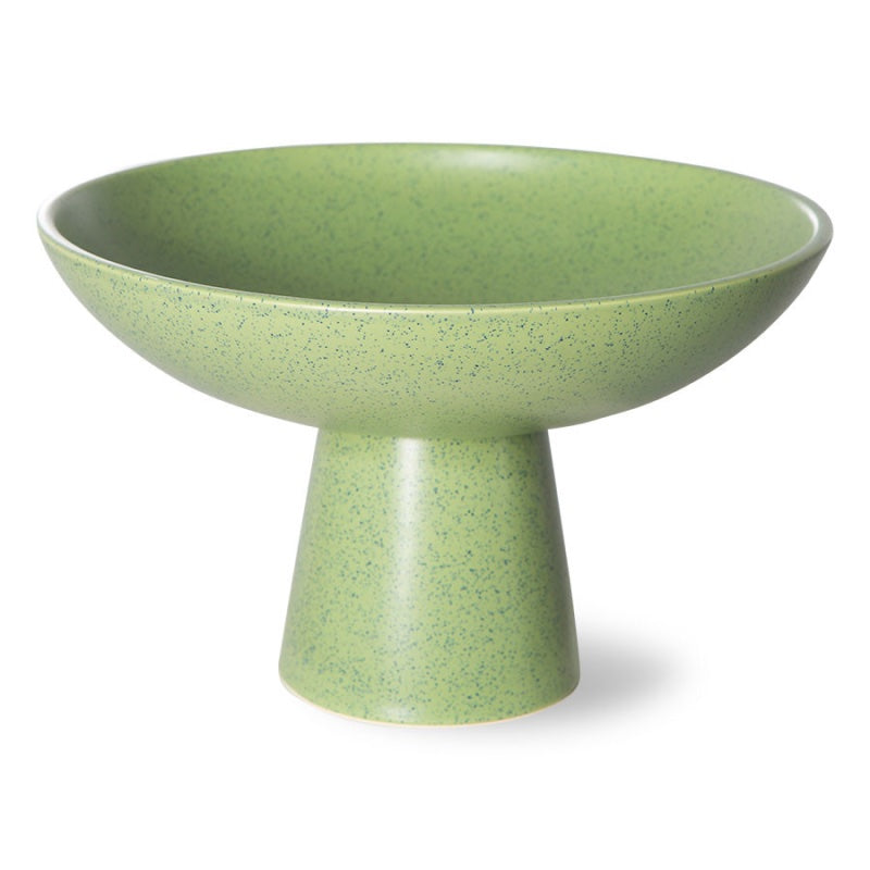 The Emeralds ceramic bowl on base pistacho