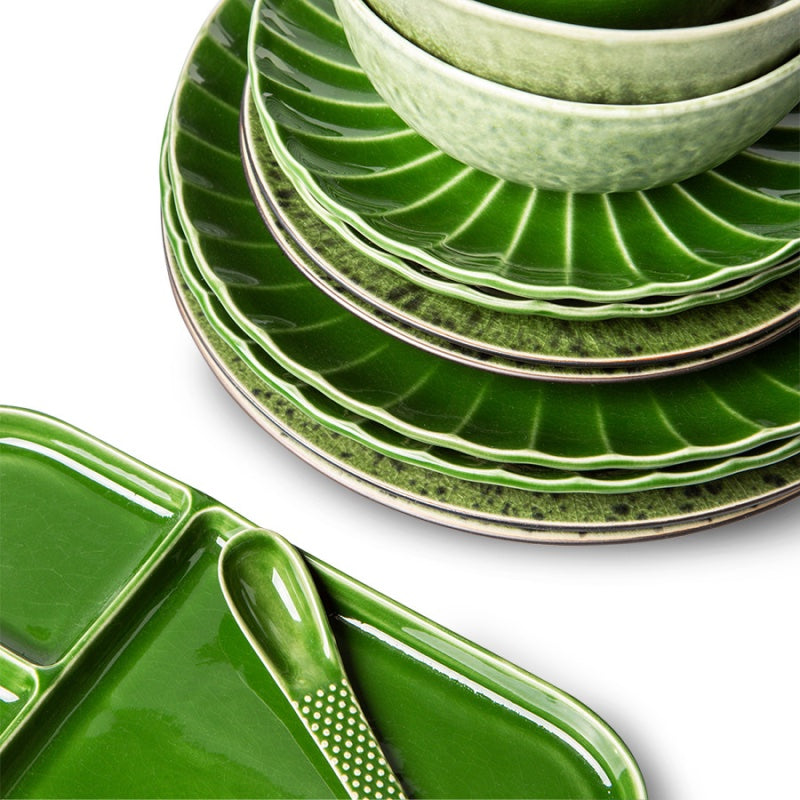 The Emeralds plate rectangular green
